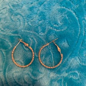 1 inch hoop earrings  gold